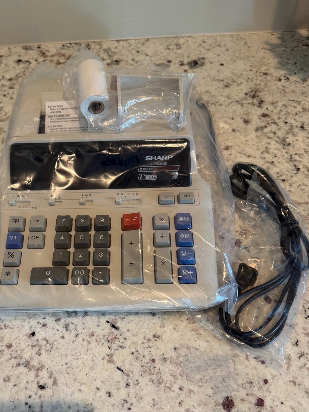 NWOT Sharp EL-2630GII 2-Color Ribbon Printing Calculator Adding Machine 12-Digit - Picture 6 of 13